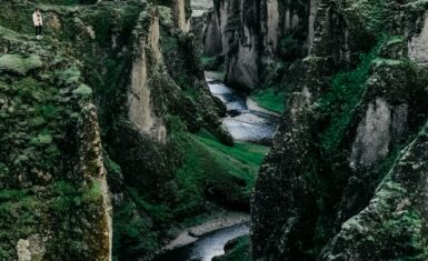 Scenic road through the East Fjords of Iceland