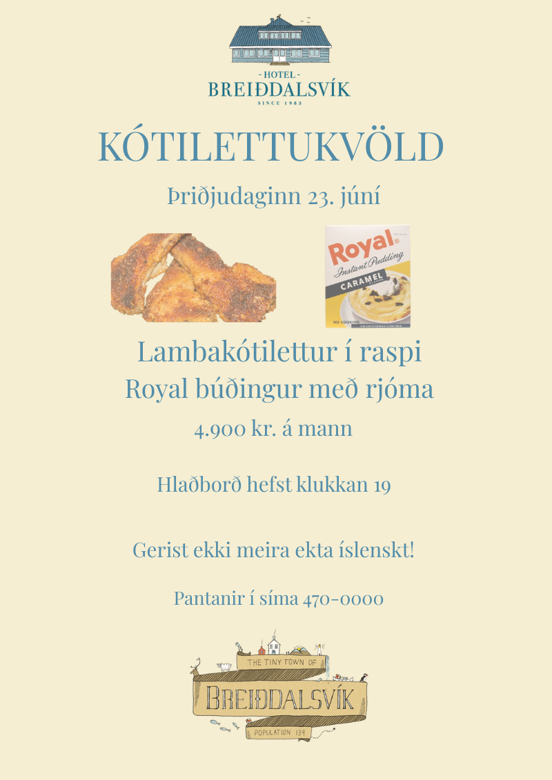 Kotellettukvold lambakotilettur